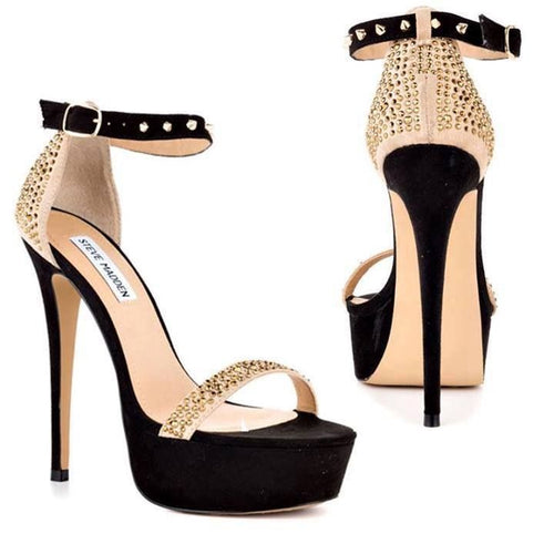 Black Studded High Heels