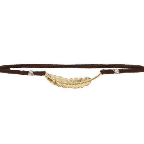 Gold Leaf Brown Choker