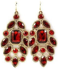Ruby Chandelier Earrings