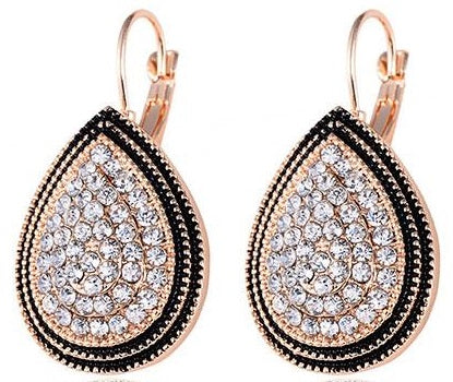 Gold Vintage Tear Drop Earrings